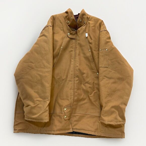 Tough Duck Canvas Work Coat Quilted Lined Barn Jacket Men's 5XL Tall - Picture 1 of 12